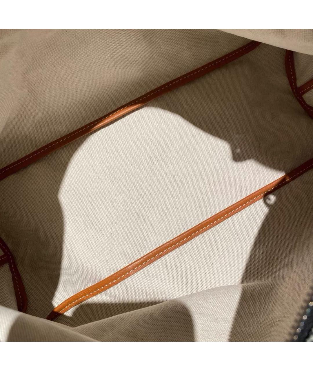 GOYARD Коричневая кожаная сумка тоут, фото 7