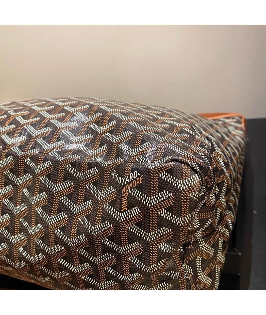 GOYARD Коричневая кожаная сумка тоут, фото 8