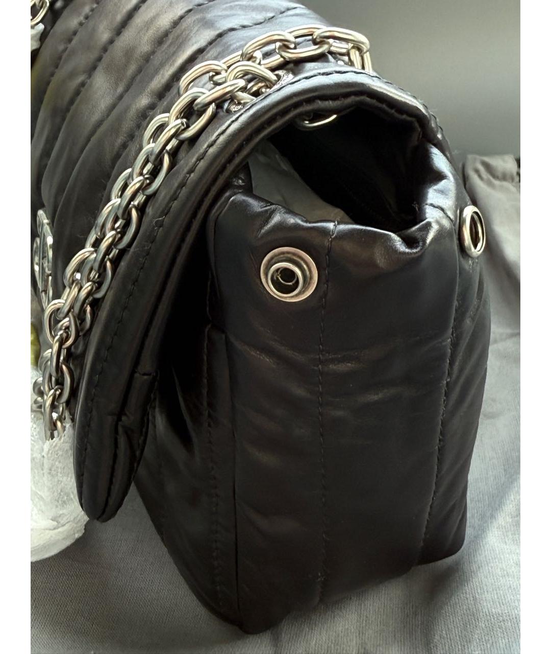 BALENCIAGA Черная кожаная сумка через плечо, фото 7