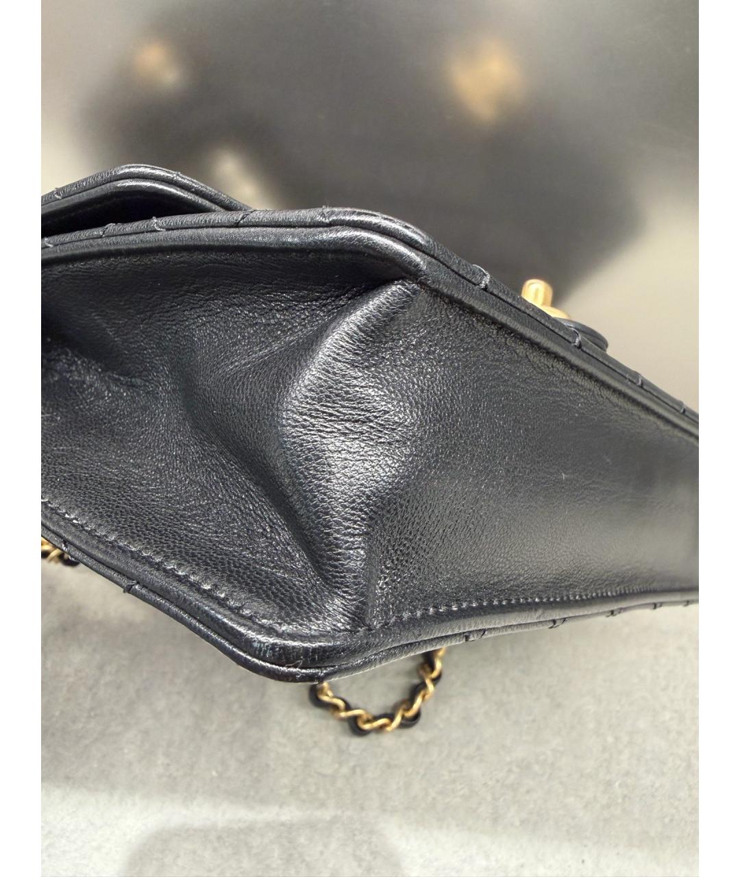 CHANEL Черная кожаная сумка через плечо, фото 6