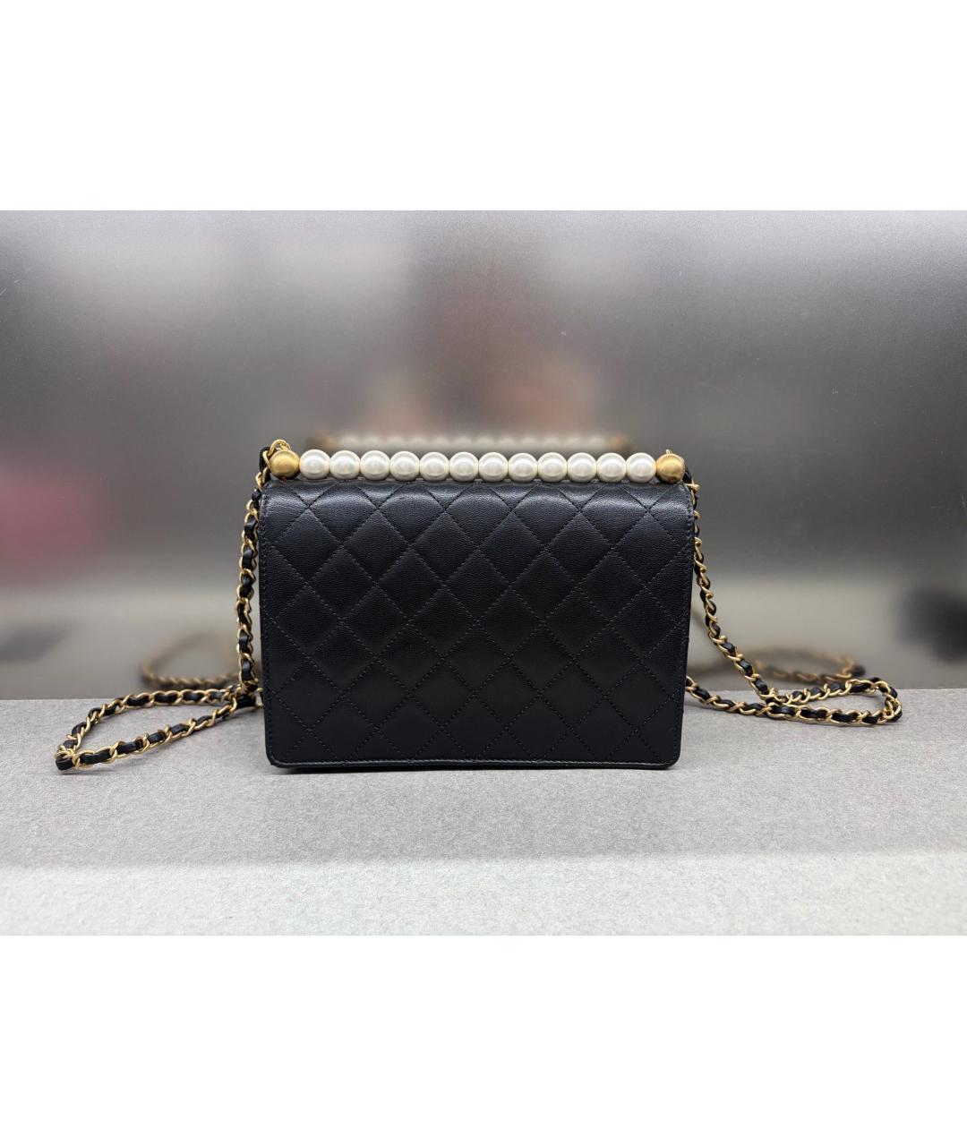 CHANEL Черная кожаная сумка через плечо, фото 2