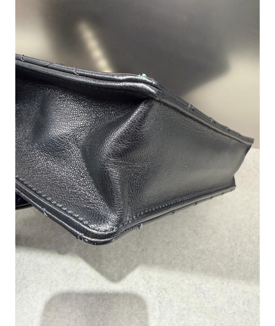CHANEL Черная кожаная сумка через плечо, фото 7