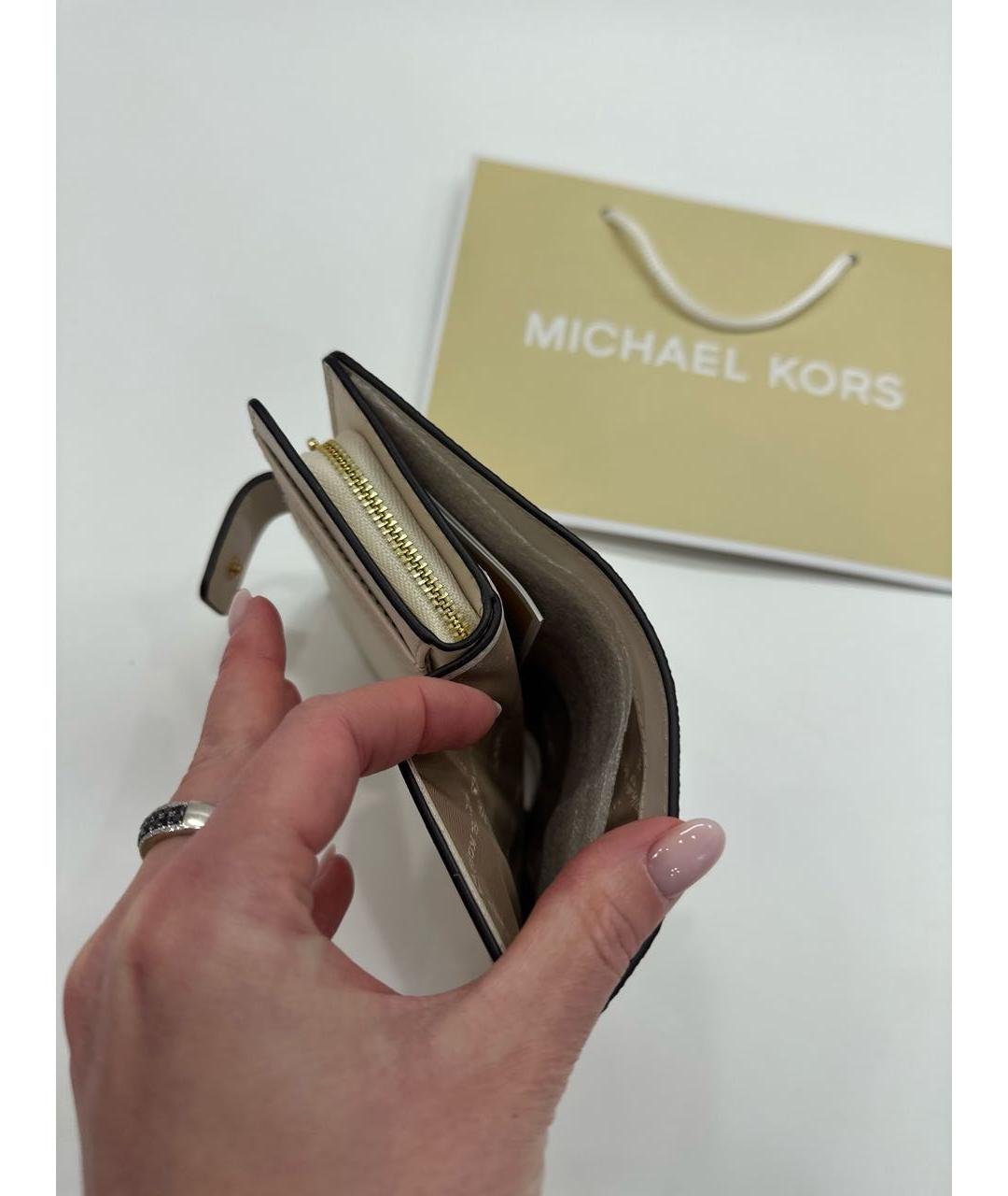 MICHAEL KORS Бежевый кошелек, фото 6