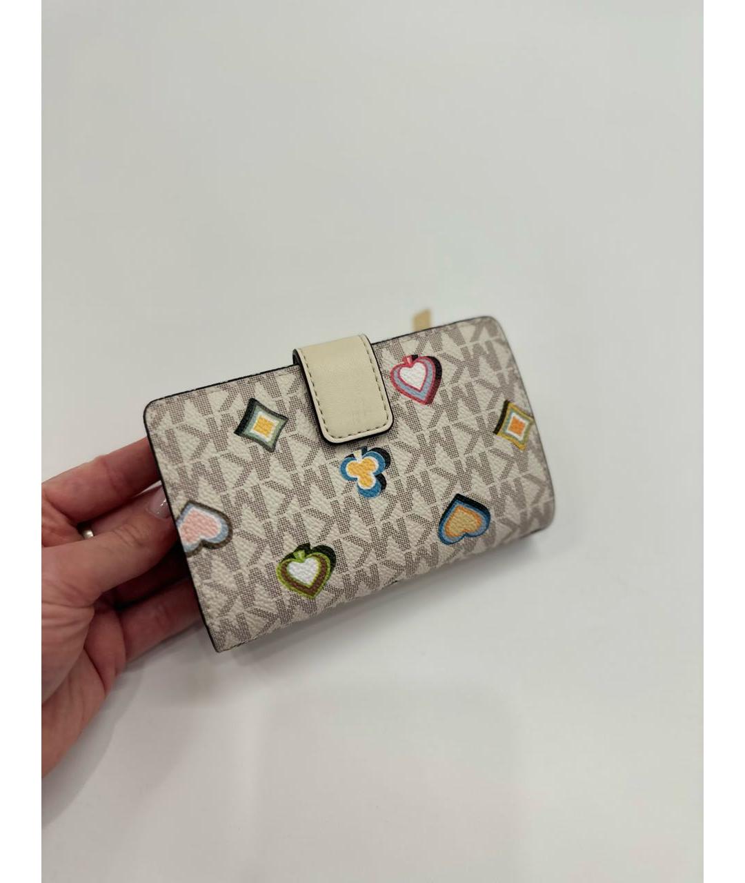 MICHAEL KORS Бежевый кошелек, фото 4