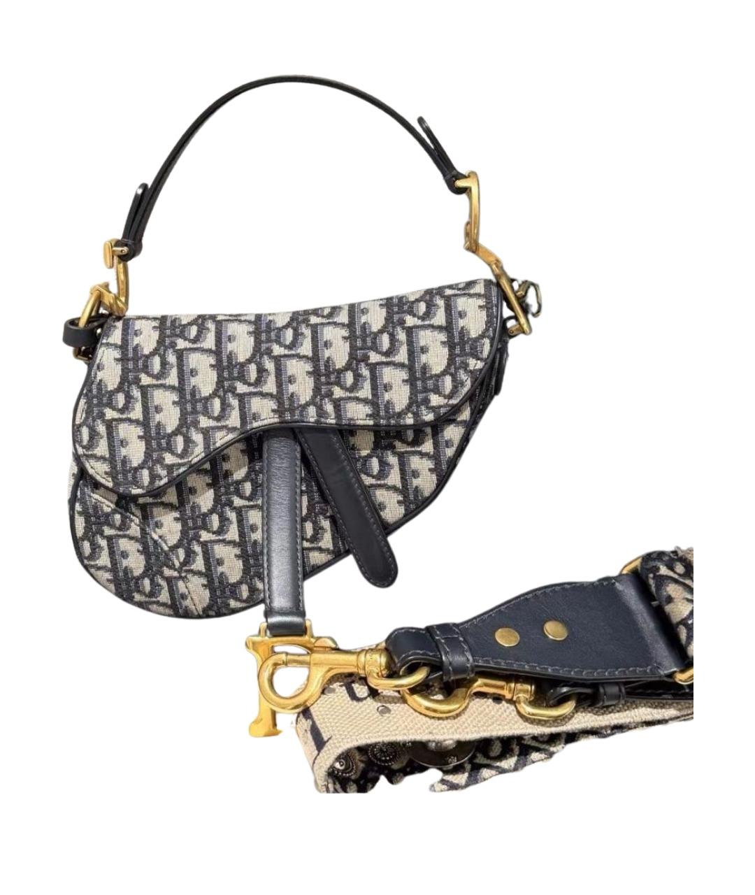 CHRISTIAN DIOR Бежевая тканевая сумка с короткими ручками, фото 1