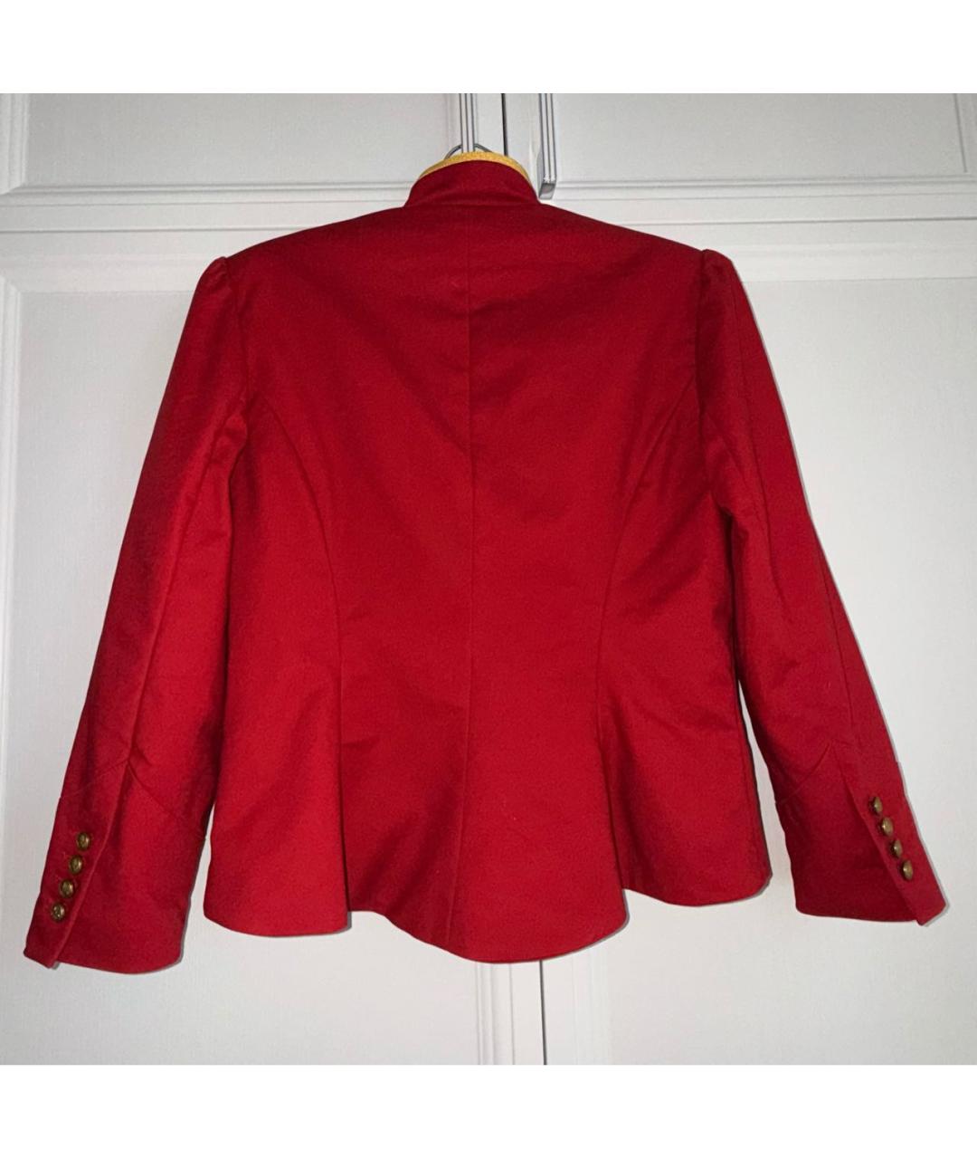 RALPH LAUREN Красный шерстяной жакет/пиджак, фото 2