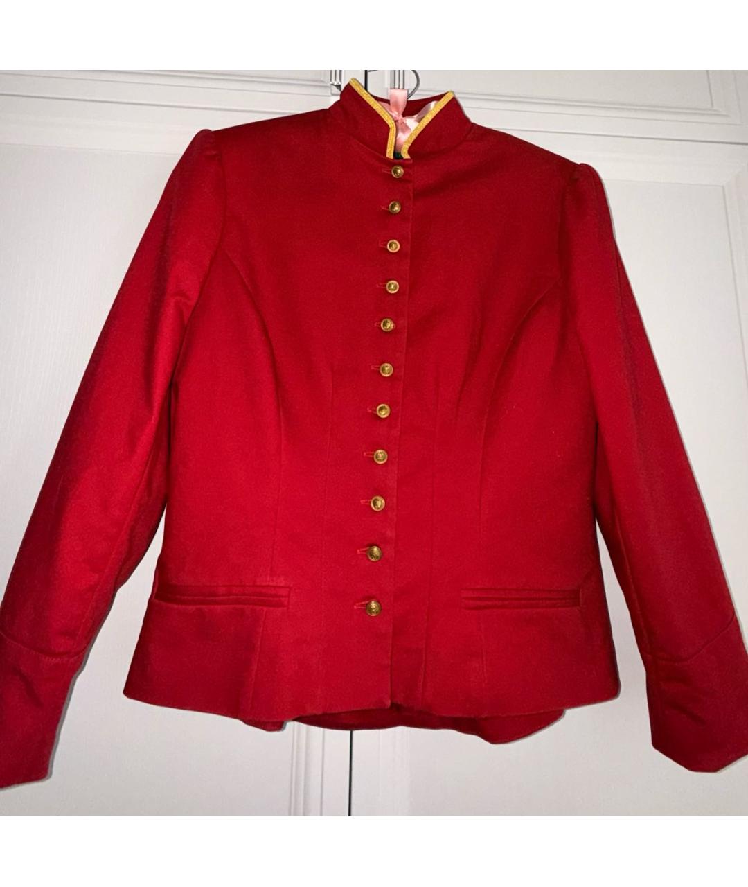 RALPH LAUREN Красный шерстяной жакет/пиджак, фото 5