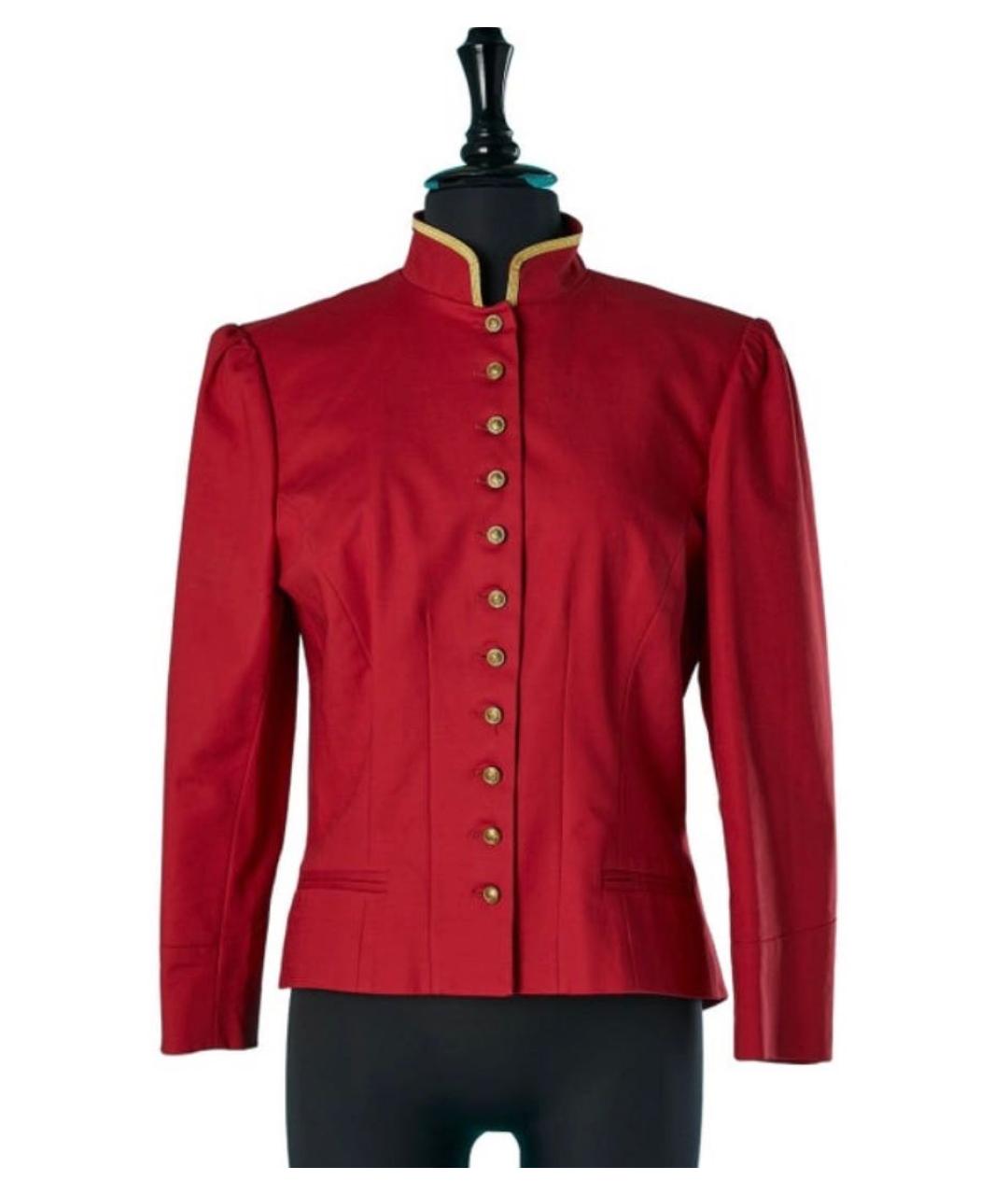 RALPH LAUREN Красный шерстяной жакет/пиджак, фото 3