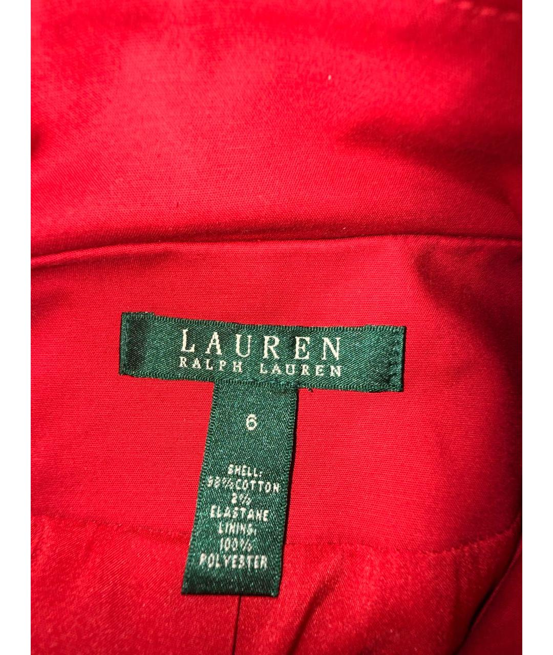 RALPH LAUREN Красный шерстяной жакет/пиджак, фото 4