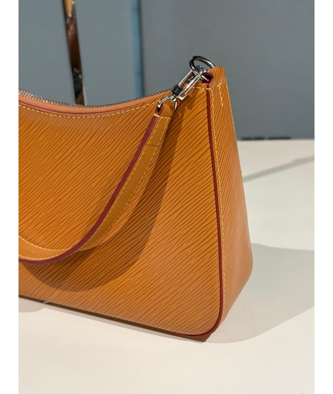 LOUIS VUITTON Оранжевая кожаная сумка через плечо, фото 6