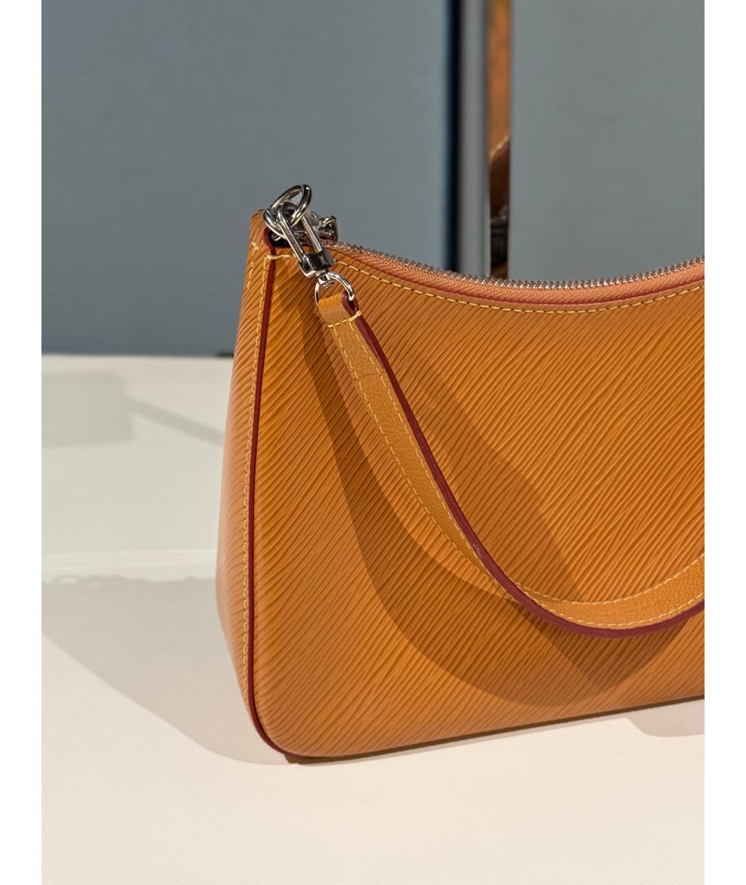 LOUIS VUITTON Оранжевая кожаная сумка через плечо, фото 7