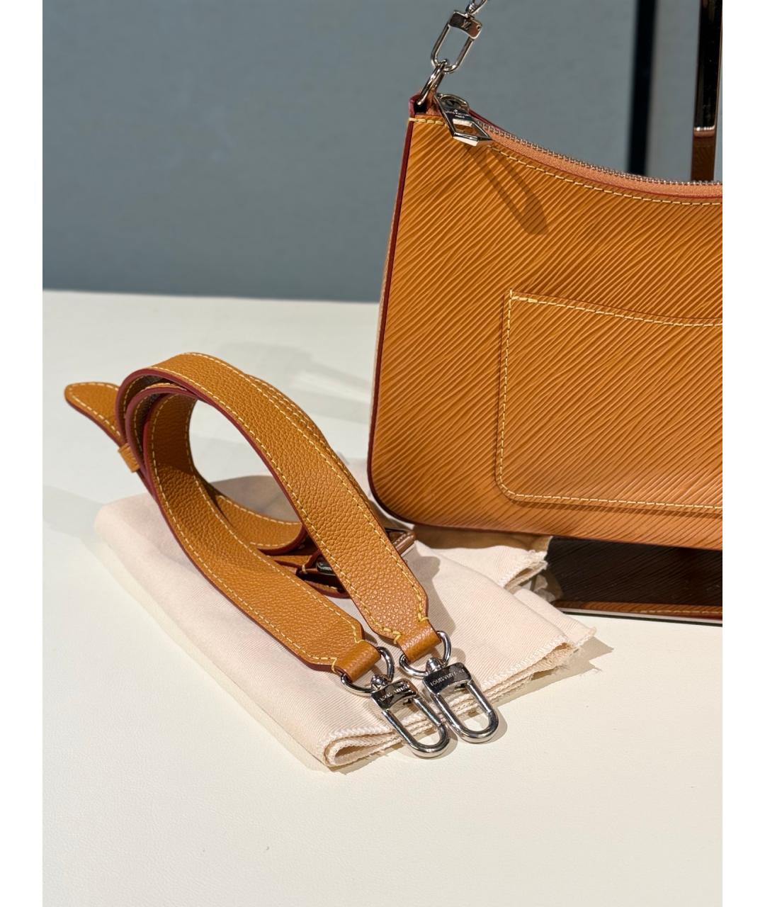 LOUIS VUITTON Оранжевая кожаная сумка через плечо, фото 2