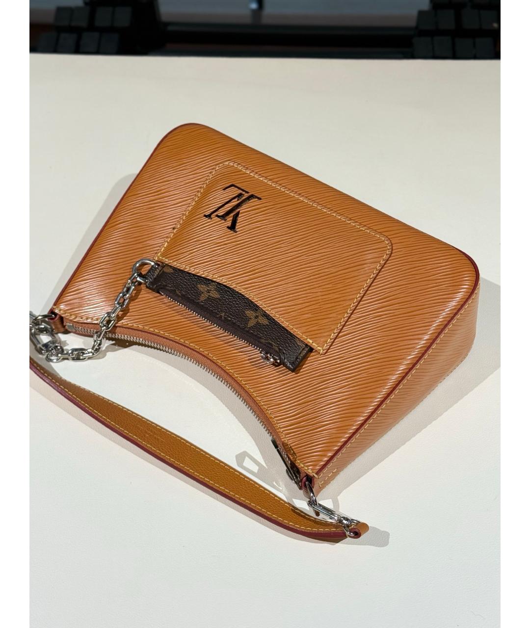LOUIS VUITTON Оранжевая кожаная сумка через плечо, фото 8
