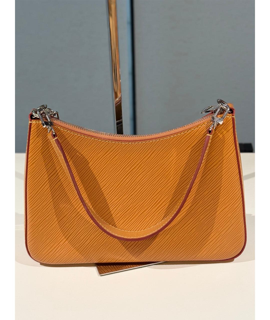 LOUIS VUITTON Оранжевая кожаная сумка через плечо, фото 5