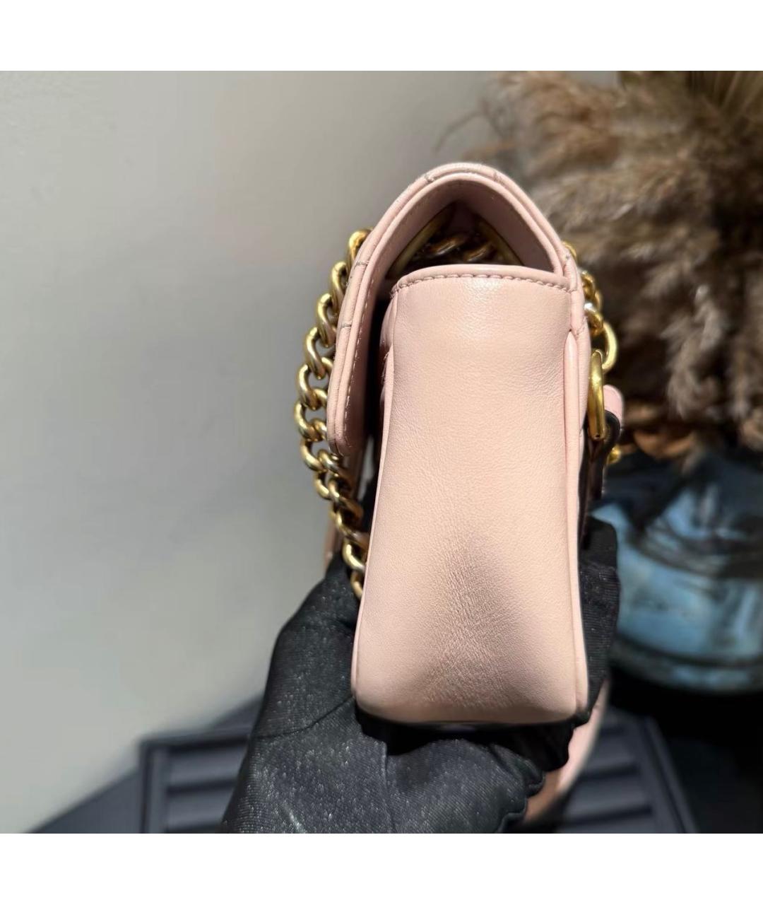 GUCCI Розовая кожаная сумка через плечо, фото 4