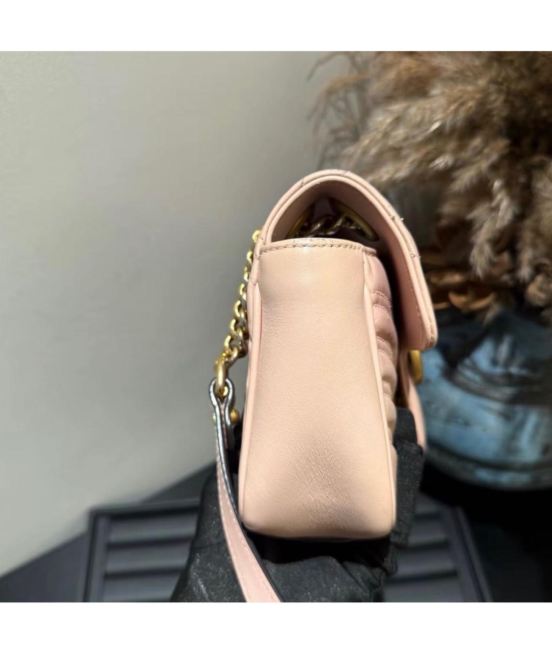 GUCCI Розовая кожаная сумка через плечо, фото 3