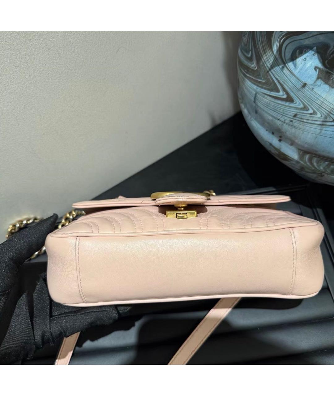 GUCCI Розовая кожаная сумка через плечо, фото 5
