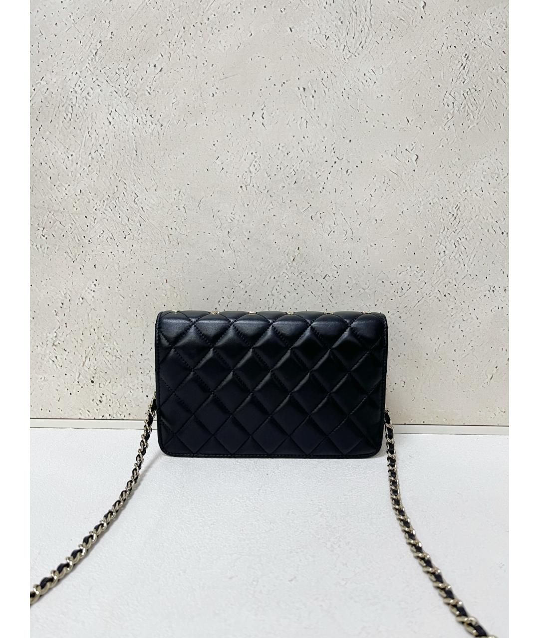 CHANEL Черная кожаная сумка через плечо, фото 2