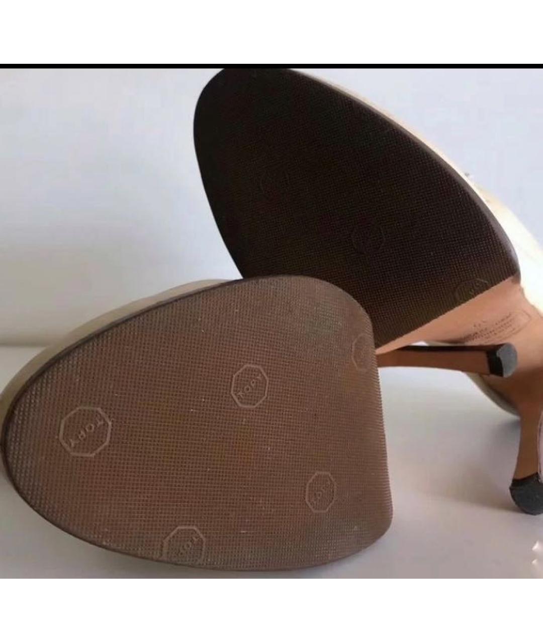 DSQUARED2 Бежевые кожаные ботильоны, фото 8