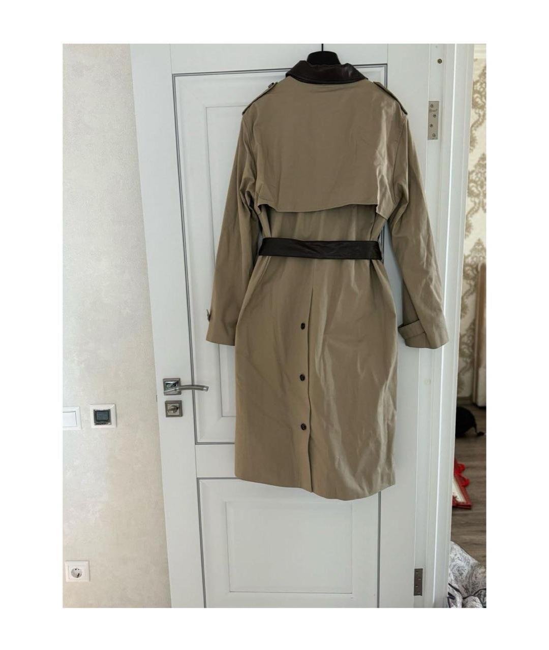 PINKO Коричневый полиэстеровый тренч/плащ, фото 5