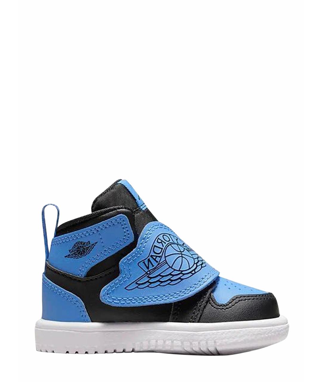 JORDAN Голубые кожаные кеды, фото 1