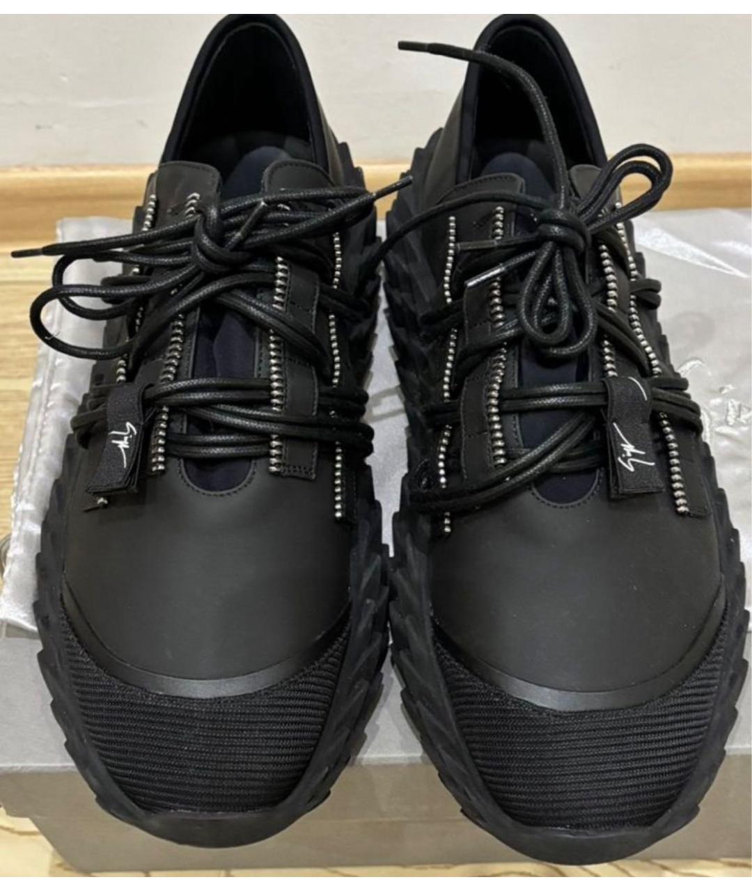 GIUSEPPE ZANOTTI DESIGN Черные нубуковые высокие кроссовки / кеды, фото 3