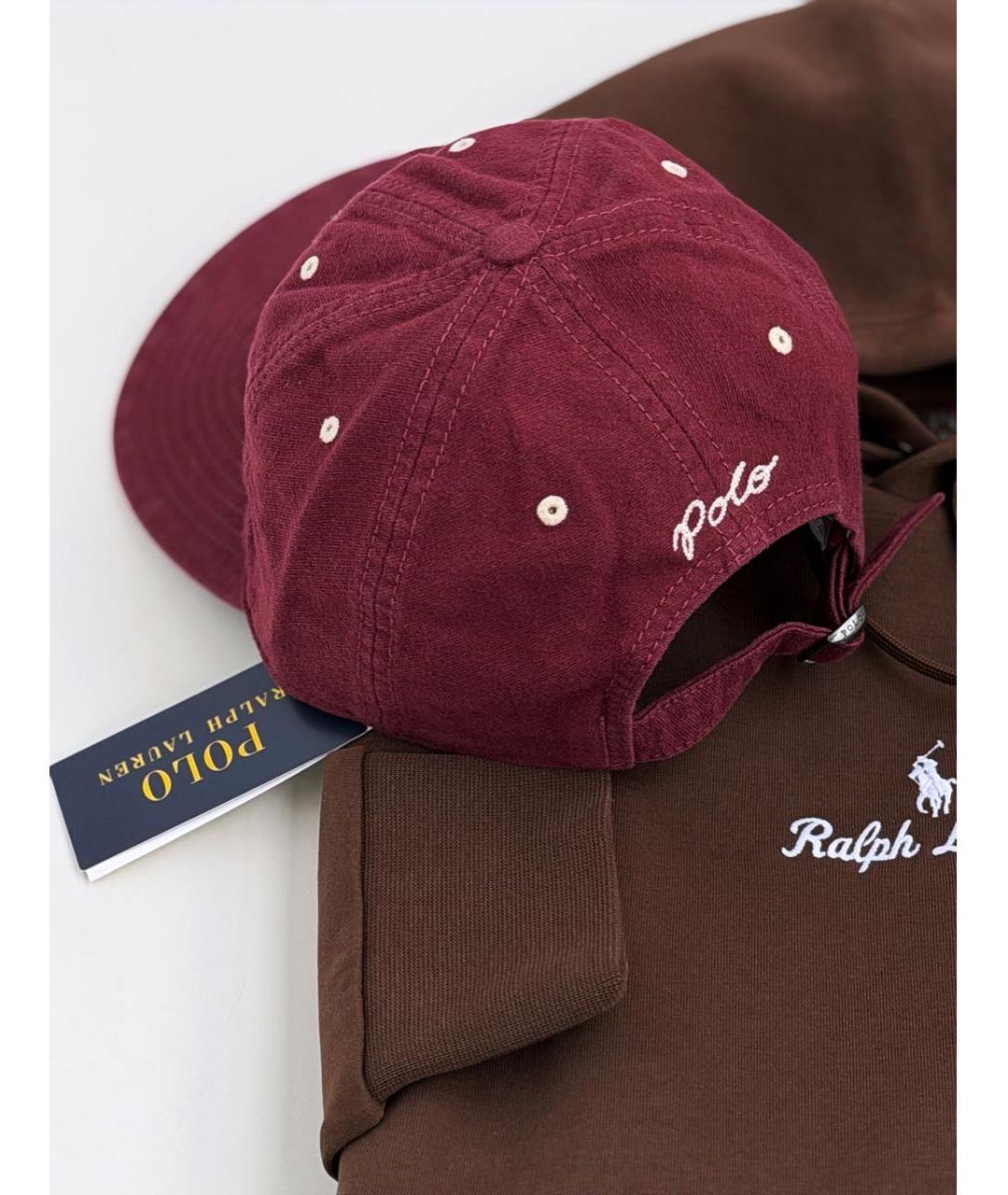 POLO RALPH LAUREN Бордовая кепка/бейсболка, фото 2