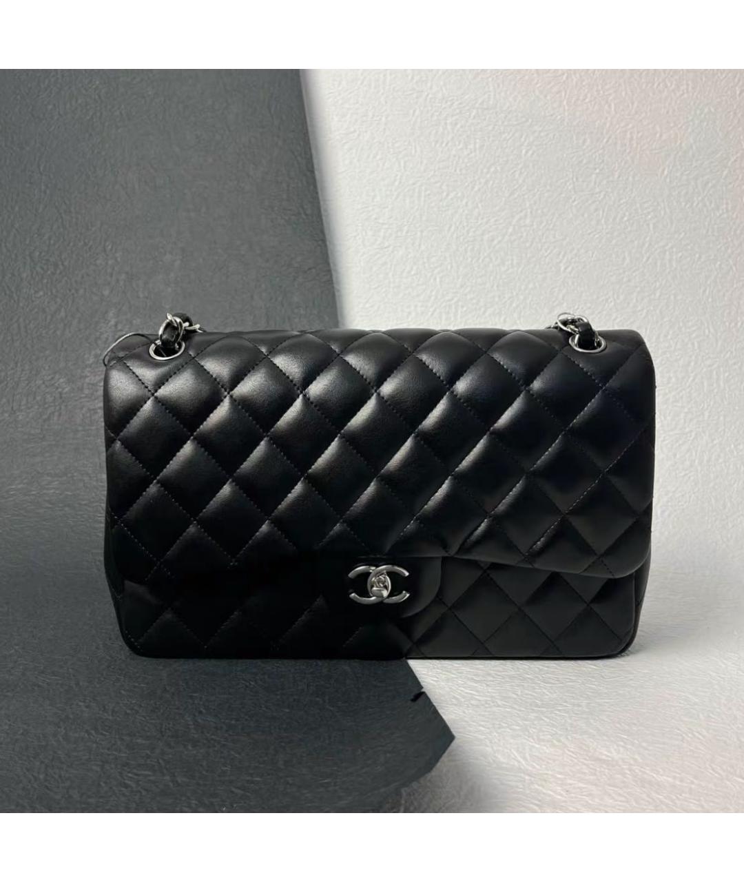 CHANEL Черная кожаная сумка через плечо, фото 5