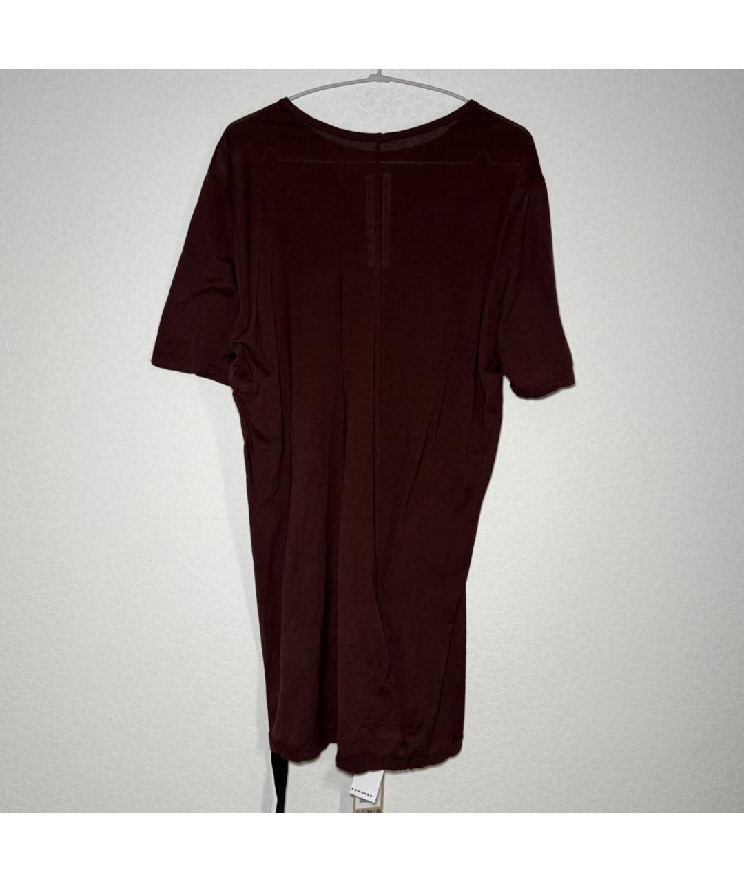 RICK OWENS DRKSHDW Бордовая футболка, фото 3
