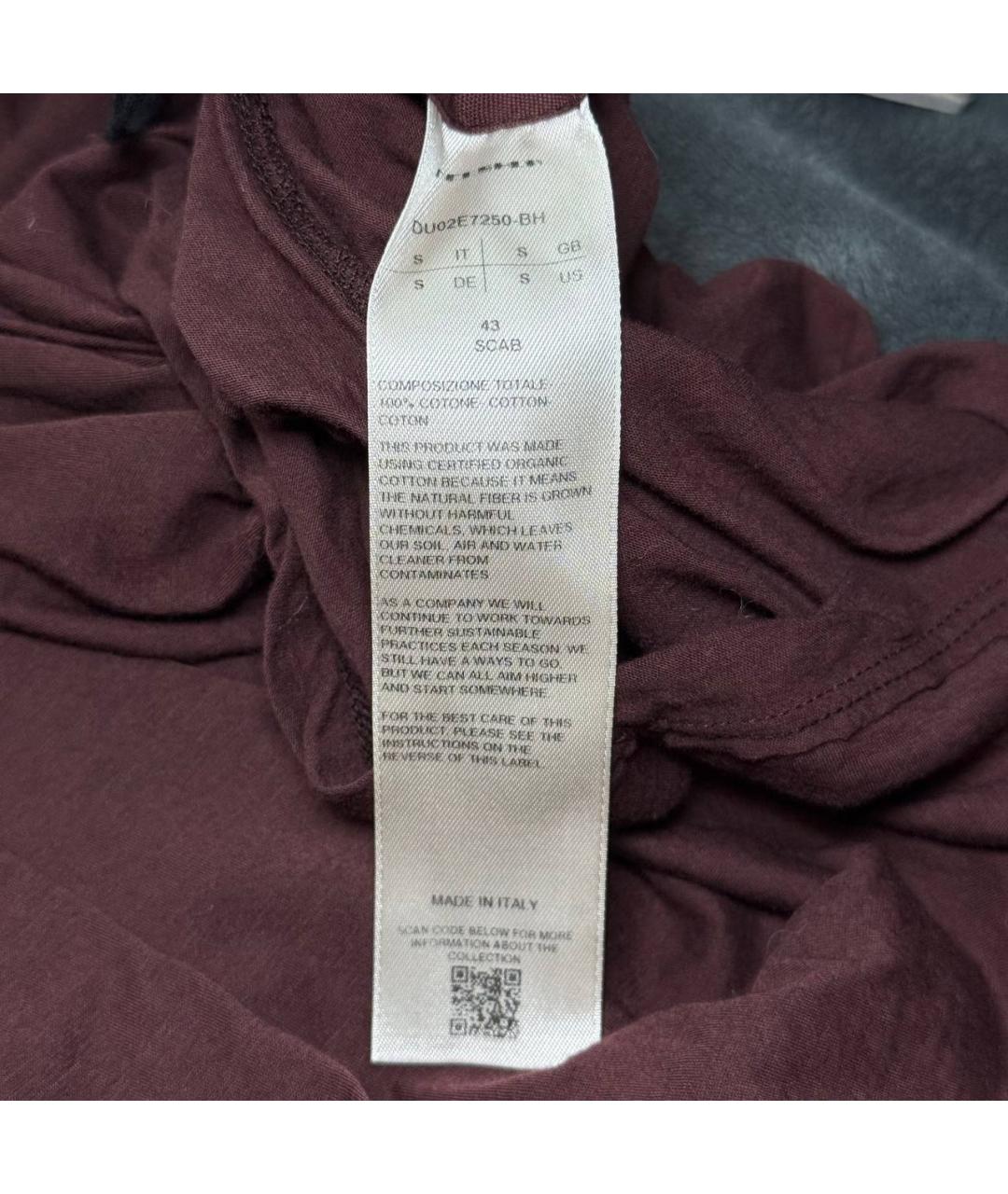 RICK OWENS DRKSHDW Бордовая футболка, фото 8