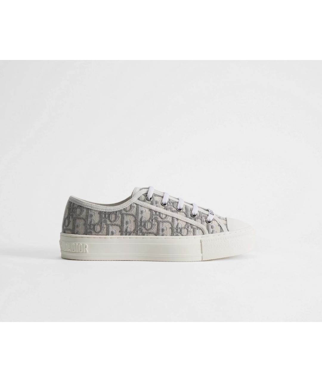 CHRISTIAN DIOR Серые текстильные кеды, фото 5