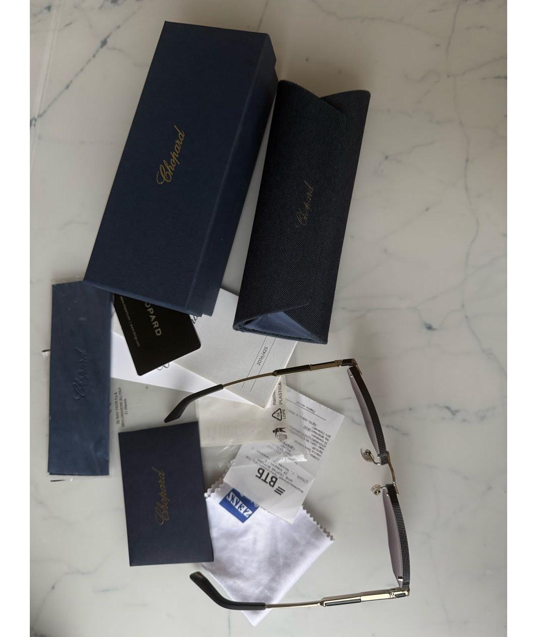 CHOPARD Черные металлические солнцезащитные очки, фото 8