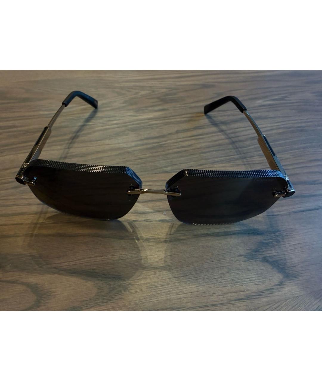 CHOPARD Черные металлические солнцезащитные очки, фото 5