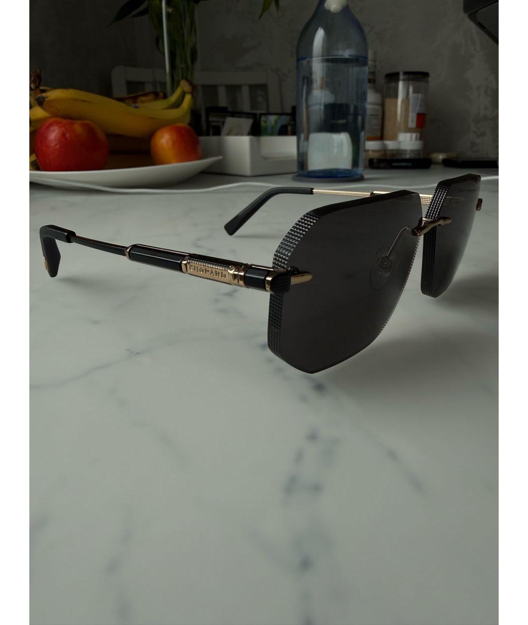 CHOPARD Черные металлические солнцезащитные очки, фото 2