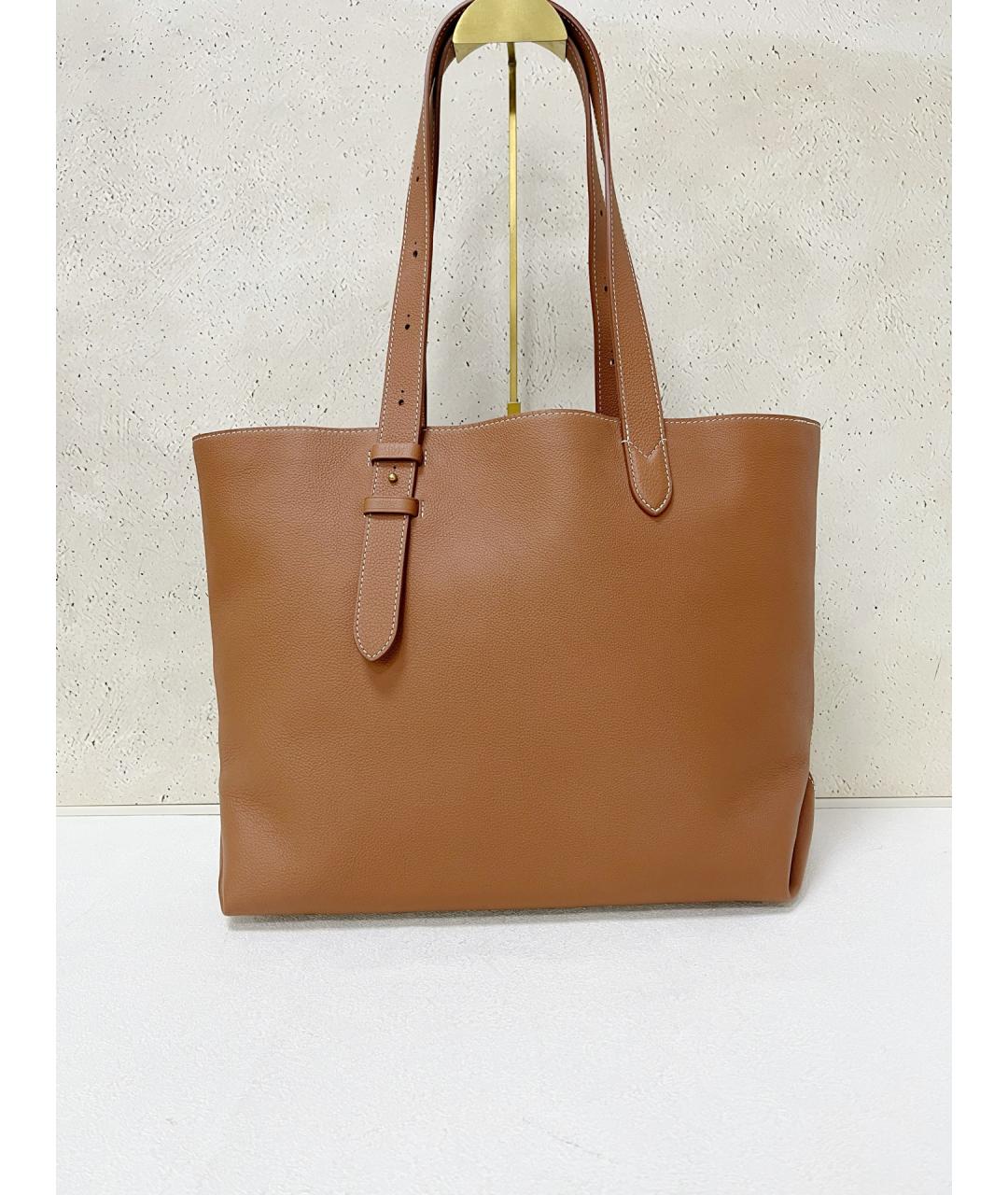 LOUIS VUITTON Коричневая кожаная сумка через плечо, фото 2