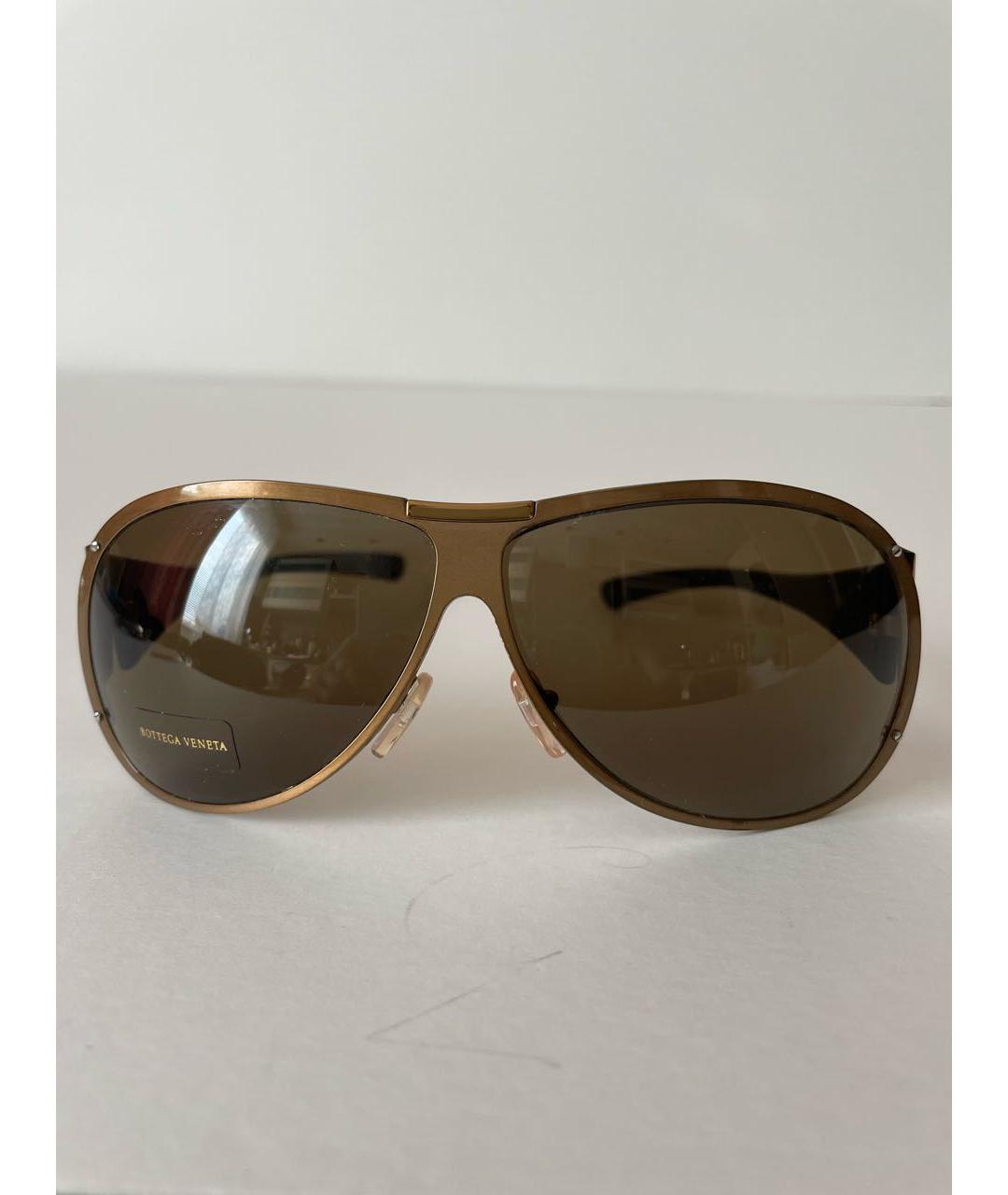 BOTTEGA VENETA Коричневые пластиковые солнцезащитные очки, фото 9