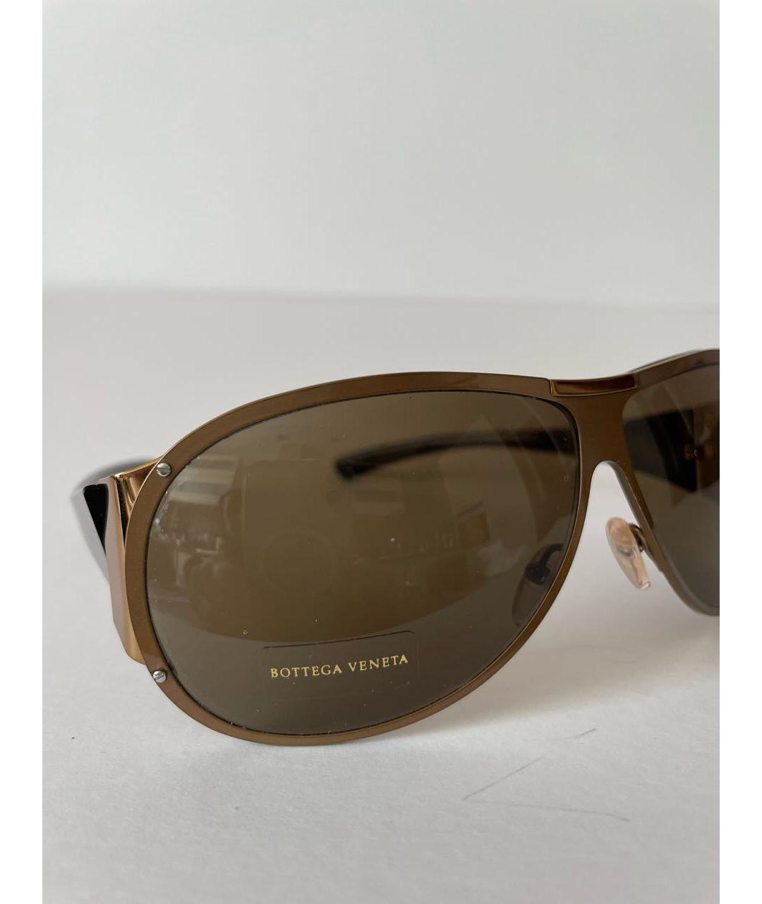 BOTTEGA VENETA Коричневые пластиковые солнцезащитные очки, фото 2