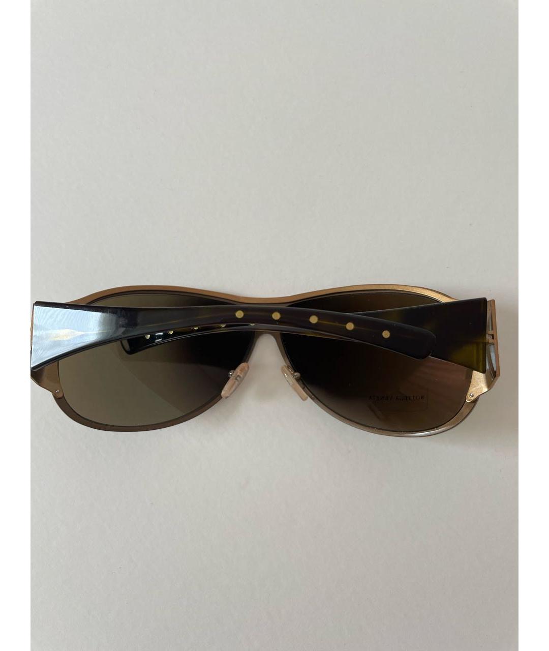 BOTTEGA VENETA Коричневые пластиковые солнцезащитные очки, фото 6