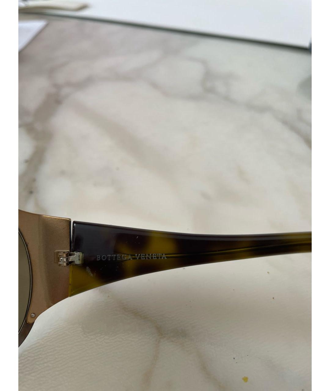 BOTTEGA VENETA Коричневые пластиковые солнцезащитные очки, фото 8