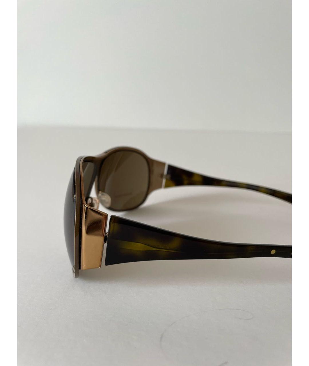 BOTTEGA VENETA Коричневые пластиковые солнцезащитные очки, фото 3