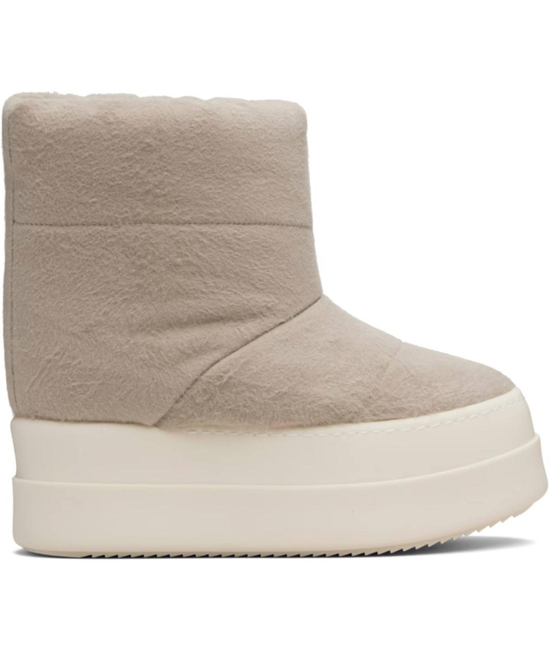 RICK OWENS DRKSHDW Бежевые высокие ботинки, фото 2