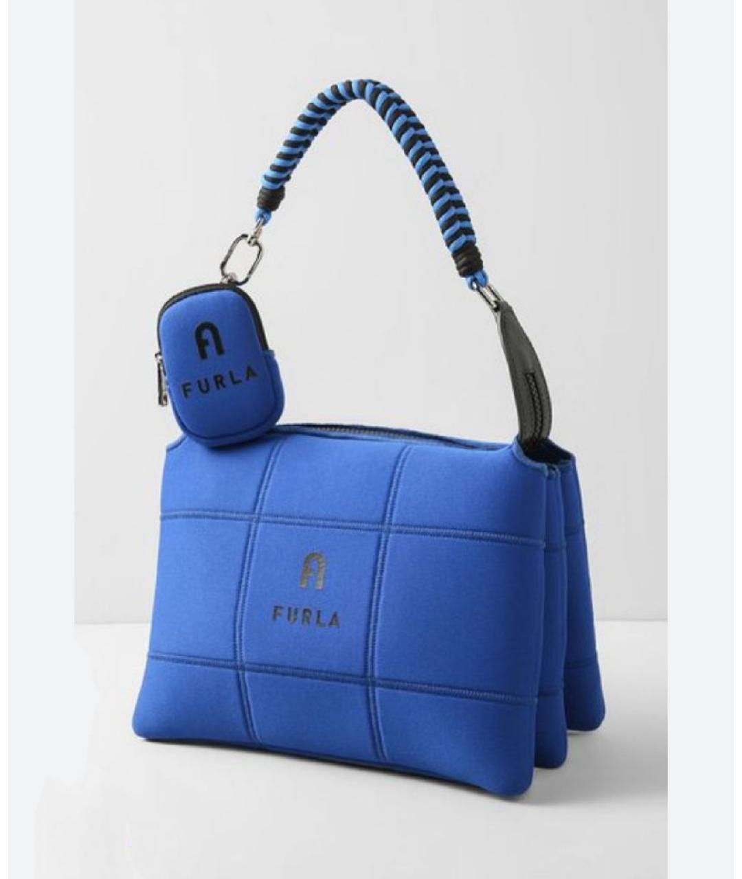 FURLA Синяя сумка с короткими ручками, фото 10