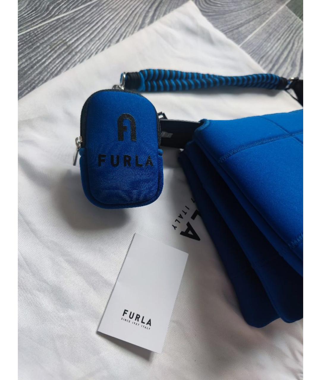 FURLA Синяя сумка с короткими ручками, фото 7