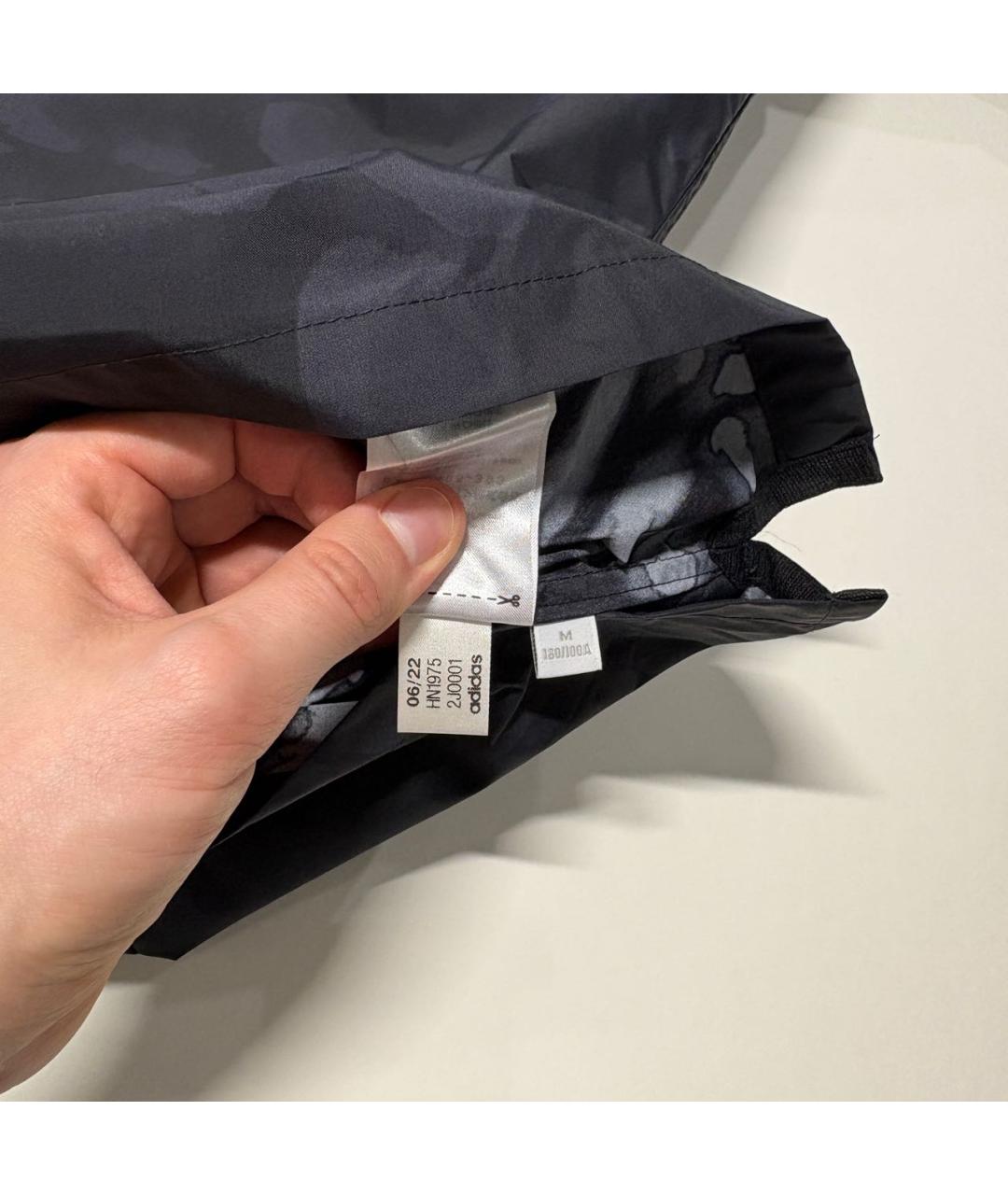 Y-3 Антрацитовая синтетическая футболка, фото 7