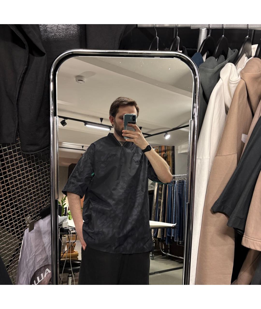 Y-3 Антрацитовая синтетическая футболка, фото 8