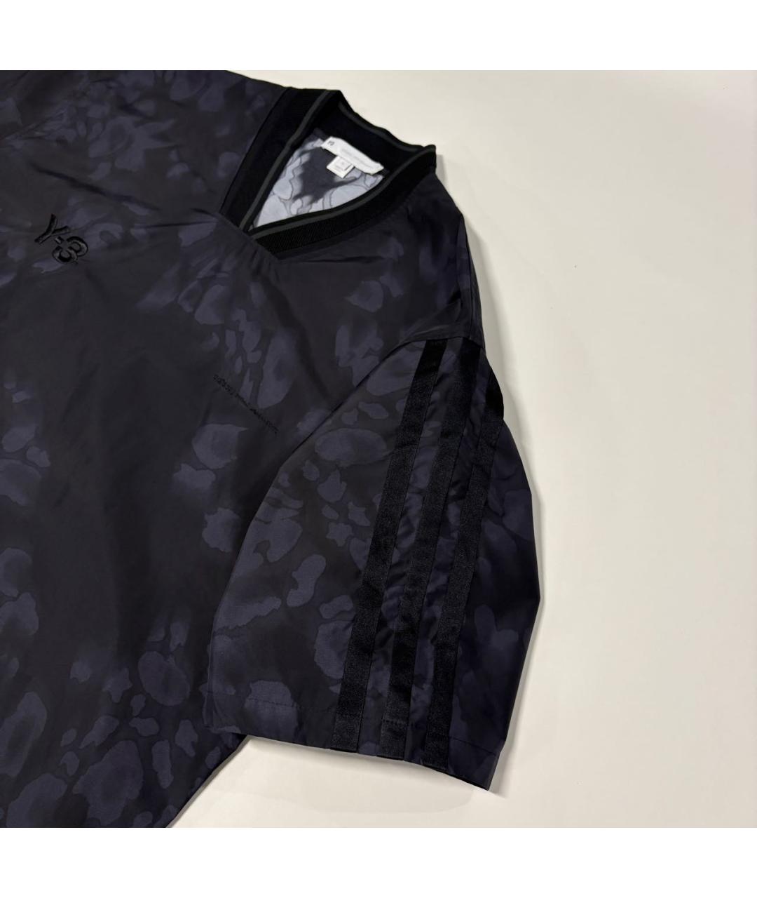 Y-3 Антрацитовая синтетическая футболка, фото 3