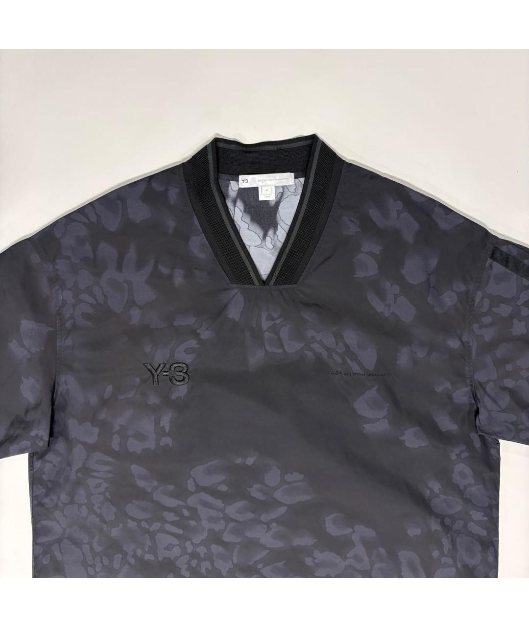 Y-3 Антрацитовая синтетическая футболка, фото 2