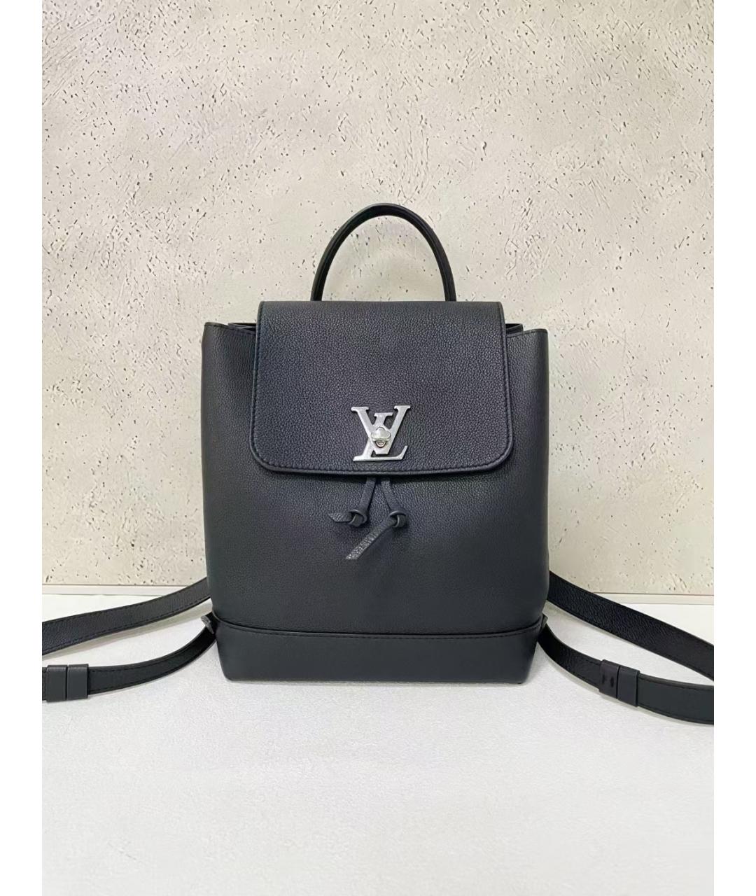 LOUIS VUITTON Черный кожаный рюкзак, фото 7