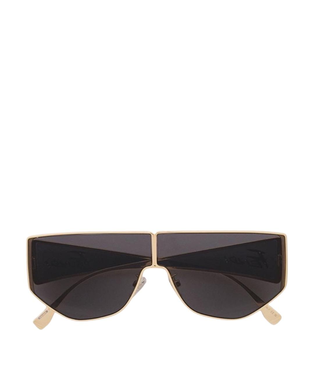 FENDI Черные металлические солнцезащитные очки, фото 1