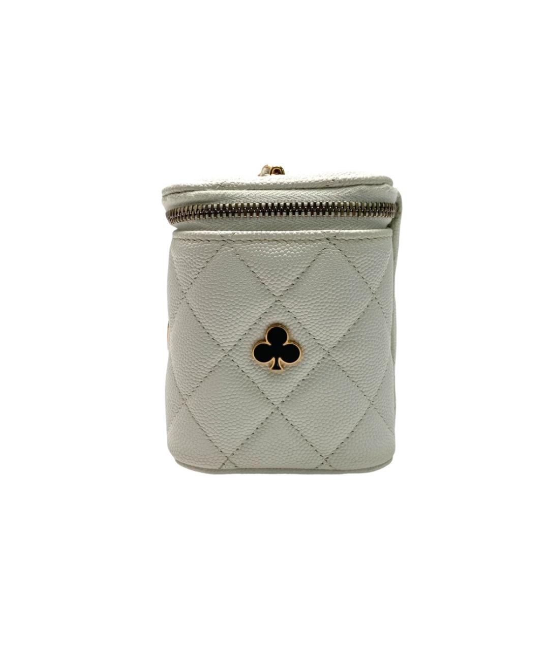 CHANEL Белая кожаная сумка через плечо, фото 6